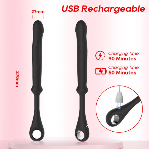 Tickt Bendable Bead Butt Plug USB Magnetic Charging