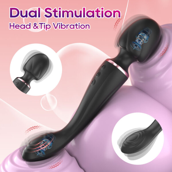 Tick Joyplus Wand Vibrator with Dual Vibration - Head & Tip Vibration