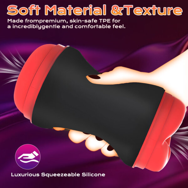 5 Tickt Double Entrance Manual Squeezable Male Masturbator Soft Material & Texture