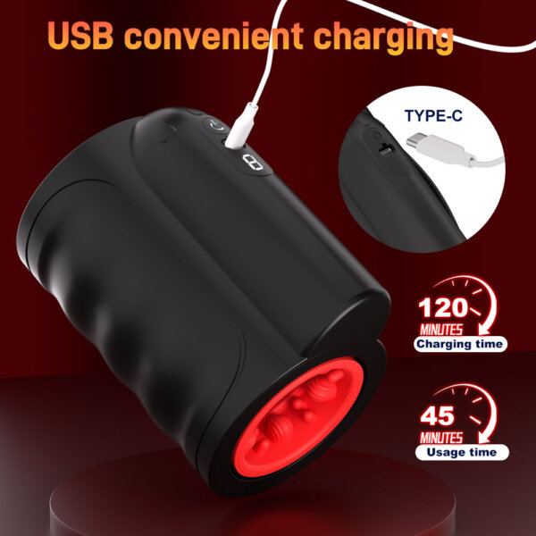10 Tickt Submarine Male Masturbator with USB Convenient Charging