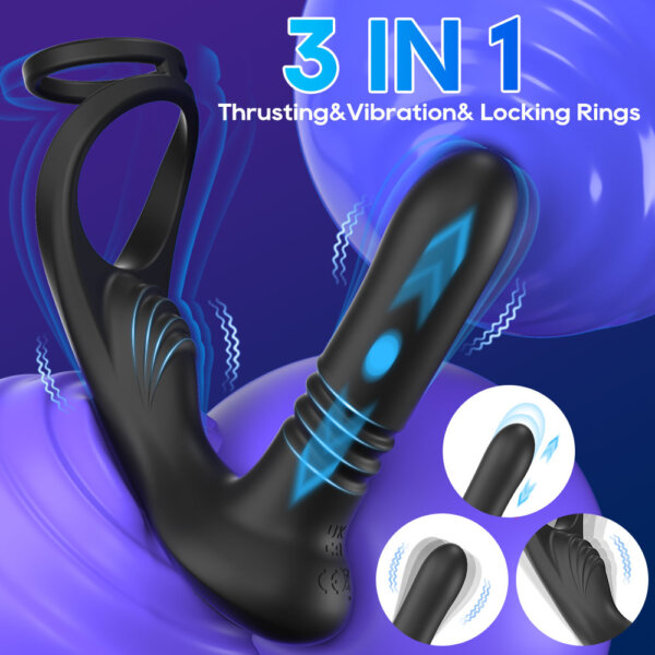 Tickt Double Ring Prostate Massager 3 in 1 Functions