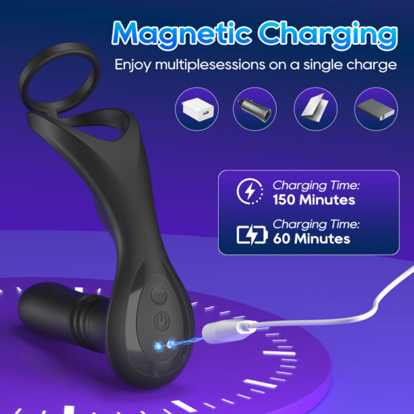 Tickt Double Ring Prostate Massager USB Magnetic Charging