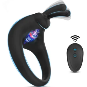 Tickt Expert Rabbit Cock Ring Black Color