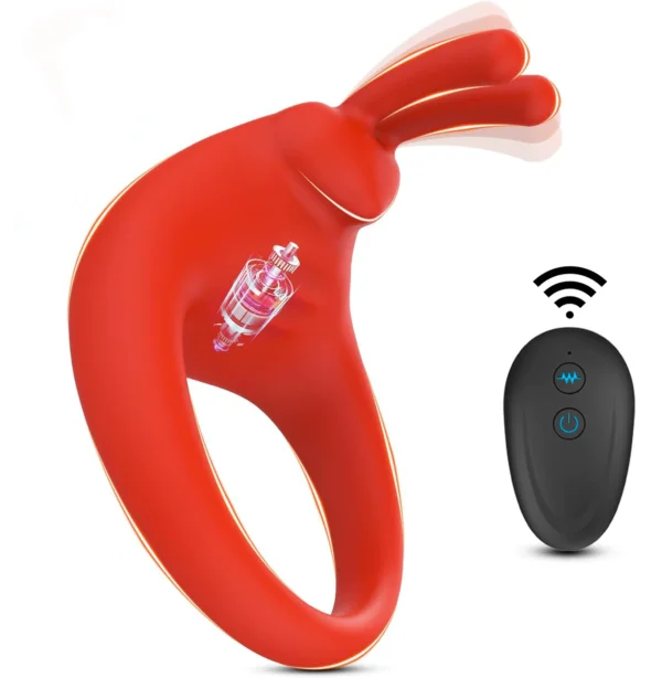 Tickt Expert Rabbit Cock Ring Red Color