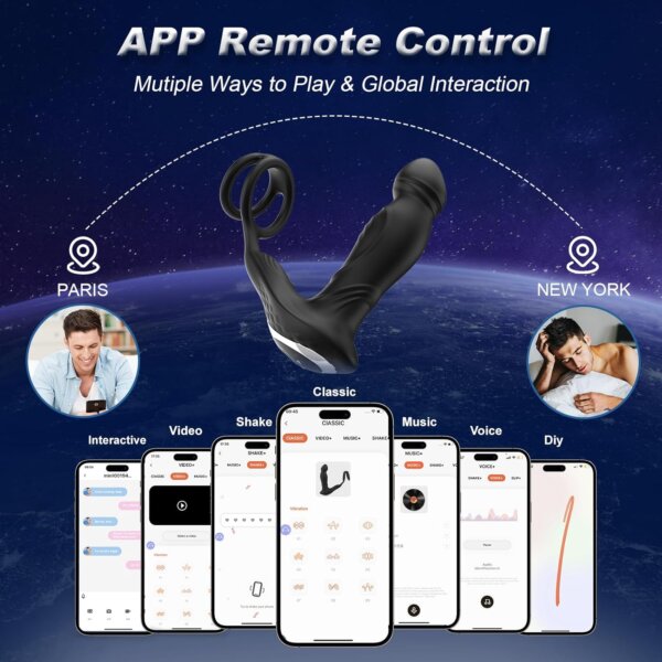 Tickt Waggling Vibrating & Pulling Prostate Massager App Remote Control