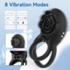 Tickt Rose Cock Ring 8 Vibration Modes
