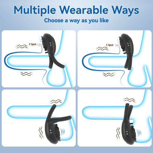 Tickt Rose Cock Ring Multiple Variable Wearable Ways