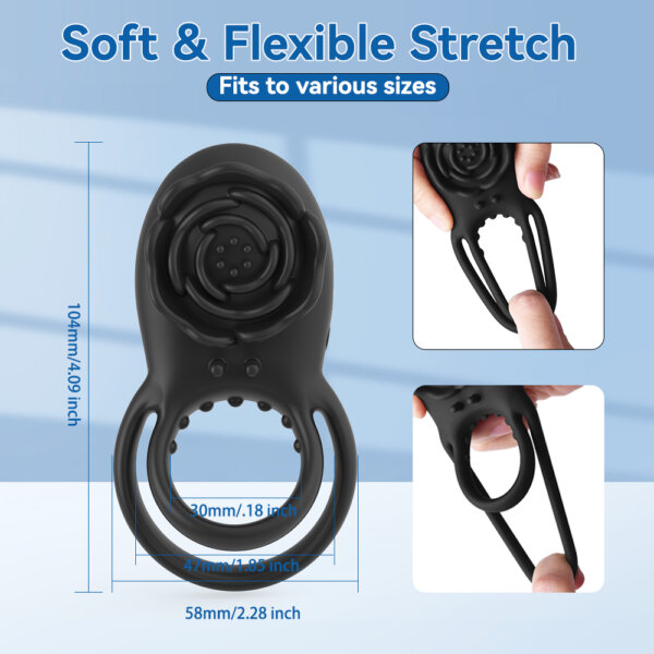 Tickt Rose Cock Ring Soft & Flexible Stretch