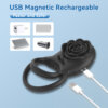 Tickt Rose Cock Ring USB Magnetic Rechargeable