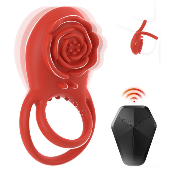 Tickt Rose Cock Ring Red