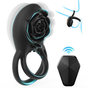 Tickt Rose Cock Ring Black