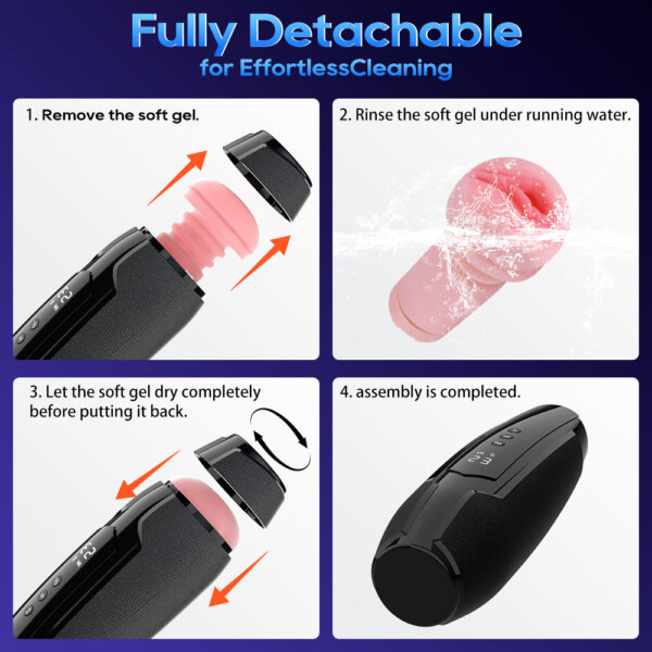 13 Tickt Star Space Male Masturbator Fully Detachable Soft TPE Gel Part