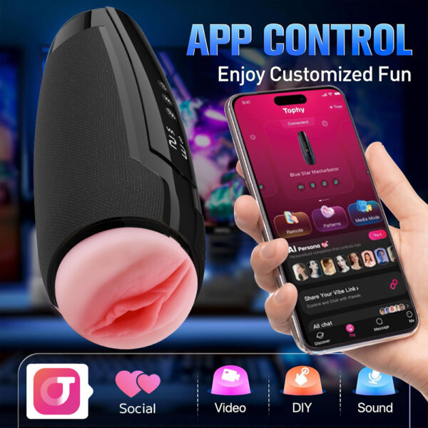 9 Tickt Star Space Male Masturbator with App Control