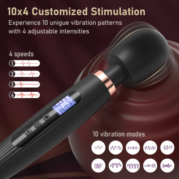 Tickt Bliss Wand Massager with 10 into 4 customized stimulation