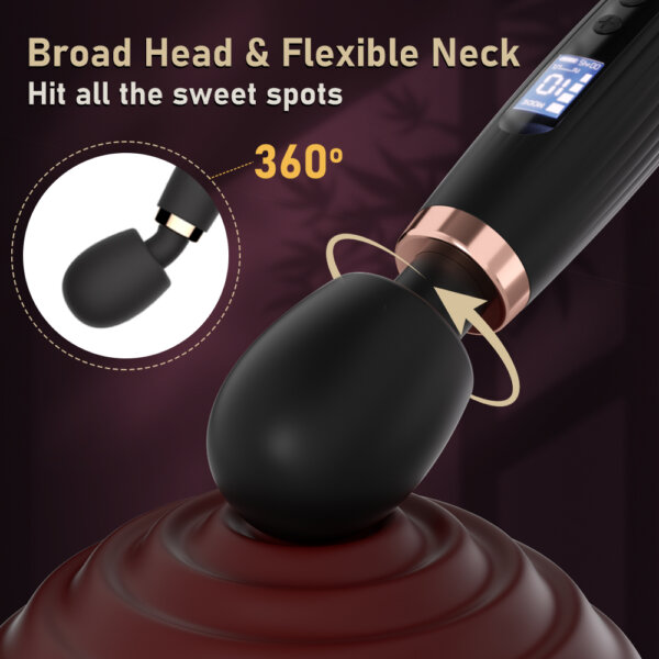 Tickt Bliss Wand Massager with Broad Head & Flexible Neck