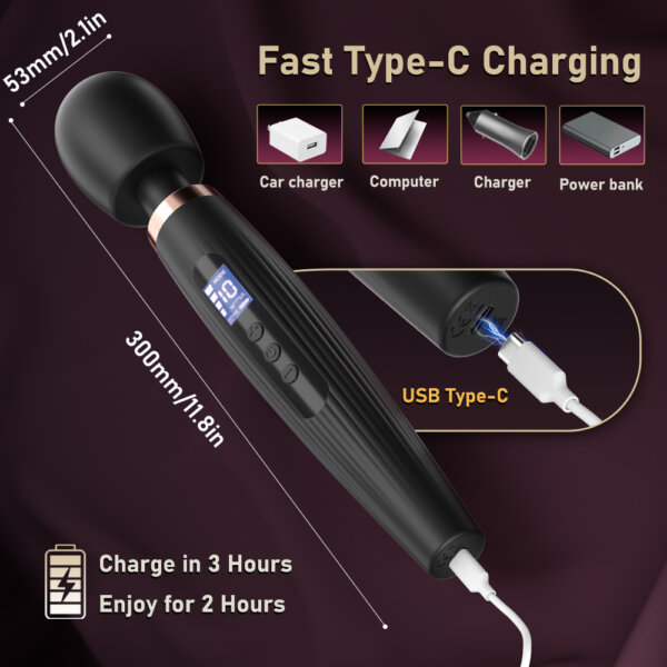 Tickt Bliss Wand Massager with Fast Type-C Charging