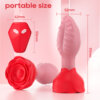 Tickt Rose Butt Plug Portable Size