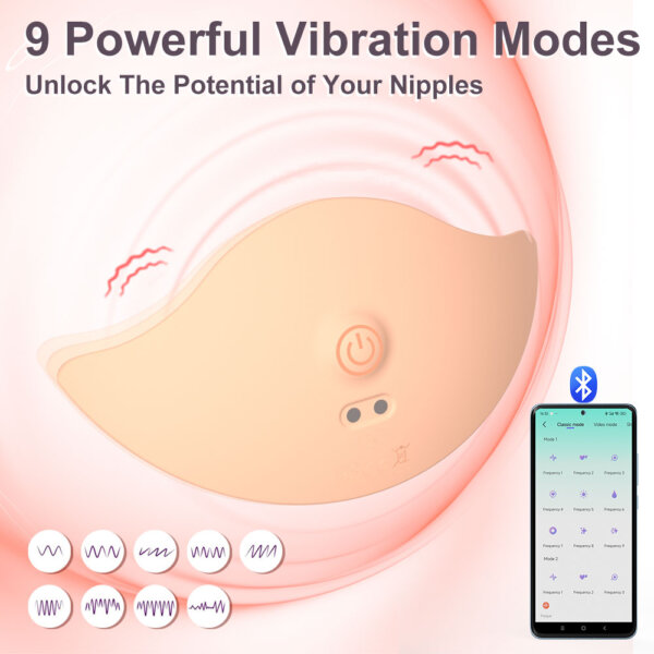 Tickt Leaflet Touch App Controlled Nipple Vibrator with 9 powerful vibrating modes
