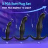 Tickt 3-piece Set Anal Plugs for Anal Plug Beginners and Experts