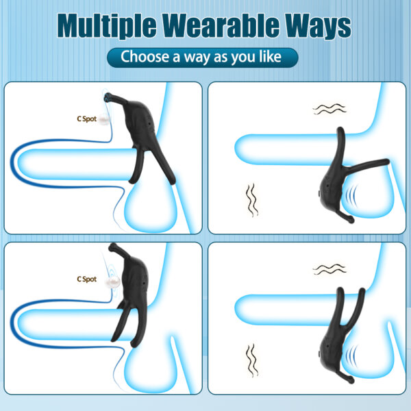 Tickt Expert Rabbit Cock Ring Multiple Wearable Ways