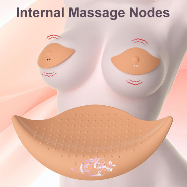 Tickt Leaflet Touch App Controlled Nipple Vibrator with internal massage nodes