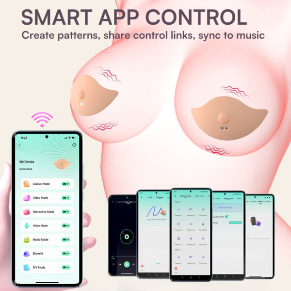 Tickt Leaflet Touch Nipple Vibrator with Smart App Control