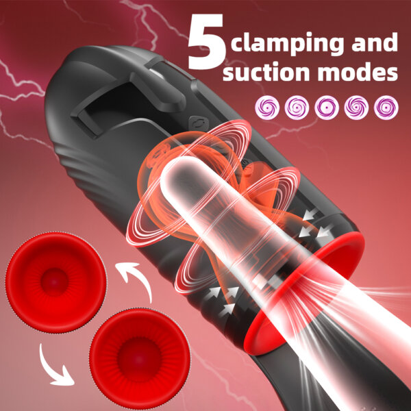 8 Tickt Subaru 4-in-1 Auto Male Masturbator with 5 Clamping and Sucking Modes